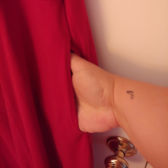 3X eShakti red maxi dress - Picture 3 of 8